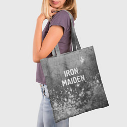 Сумка-шопер Iron Maiden - grey gradient посередине, цвет: 3D-принт — фото 2