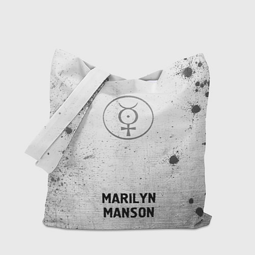 Сумка-шоппер Marilyn Manson - white gradient по-центру / 3D-принт – фото 1