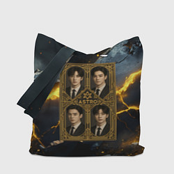 Сумка-шопер Astro в золотой рамке, цвет: 3D-принт