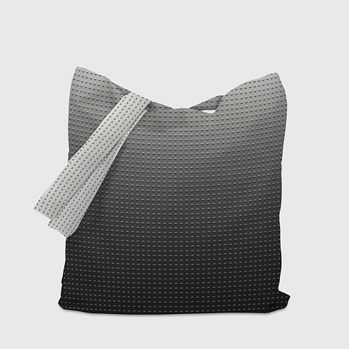 Сумка-шоппер Градиент металлический тёмно-серый / 3D-принт – фото 1
