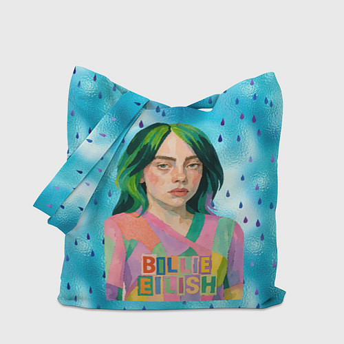 Сумка-шоппер Билли Айлиш в стиле коллажа / 3D-принт – фото 1