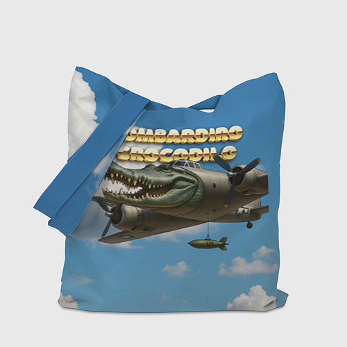 Сумка-шоппер Bombardino Crocodillo мем / 3D-принт – фото 1