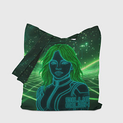 Сумка-шопер Билли Айлиш из неона, цвет: 3D-принт