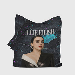 Сумка-шопер Билли Айлиш в деловом костюме, цвет: 3D-принт