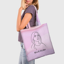 Сумка-шопер Билли Айлиш из линии - минимализм, цвет: 3D-принт — фото 2