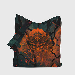 Сумка-шопер Шлем кибернетического самурая, цвет: 3D-принт