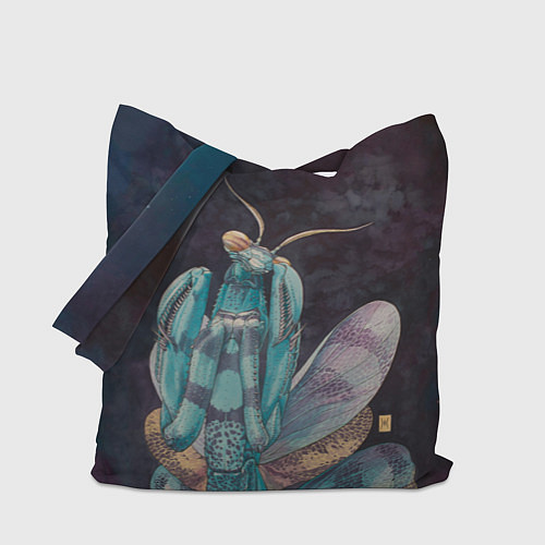 Сумка-шоппер Богомол акварельный / 3D-принт – фото 1