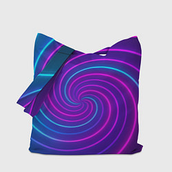 Сумка-шопер Сине-фиолетовая спираль, цвет: 3D-принт