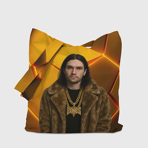 Сумка-шоппер Bones с цепью в шубе / 3D-принт – фото 1