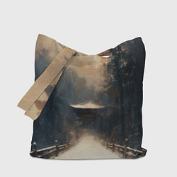 Сумка-шопер Дорога к Японскому храму, цвет: 3D-принт