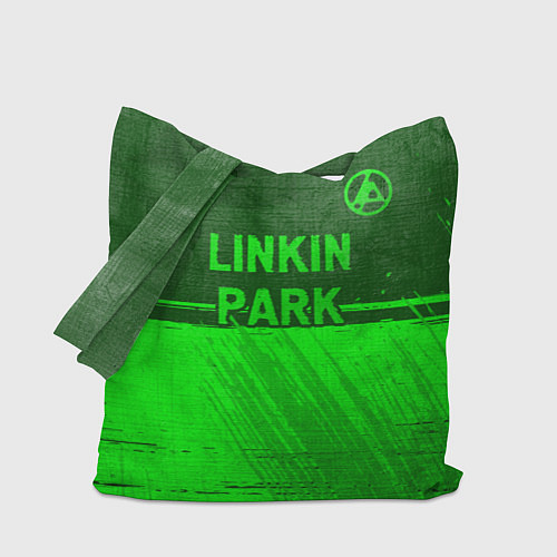 Сумка-шоппер Linkin Park 2024 - green gradient посередине / 3D-принт – фото 1