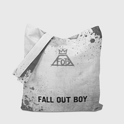 Сумка-шопер Fall Out Boy - white gradient по-центру, цвет: 3D-принт