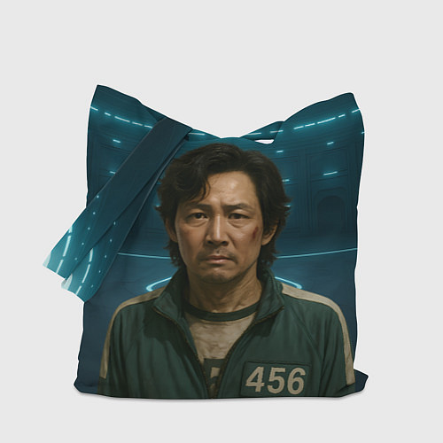 Сумка-шоппер Игрок 456 грустный - Игра в кальмара / 3D-принт – фото 1