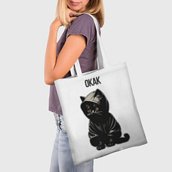 Сумка-шопер Окак-кот мем, цвет: 3D-принт — фото 2