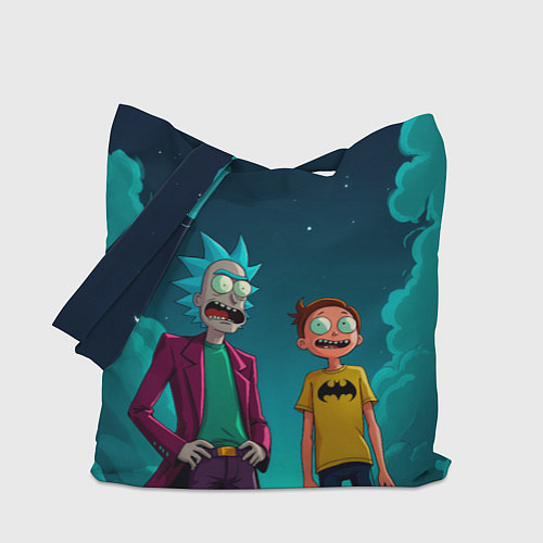 Сумка-шоппер Рик и Морти под вечерним небом / 3D-принт – фото 1