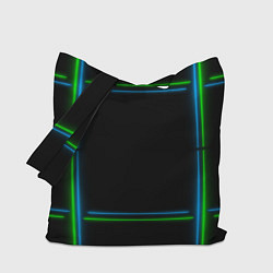 Сумка-шоппер Neon green light blue