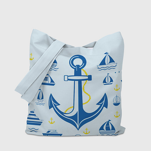 Сумка-шоппер Якорь и корабли / 3D-принт – фото 1