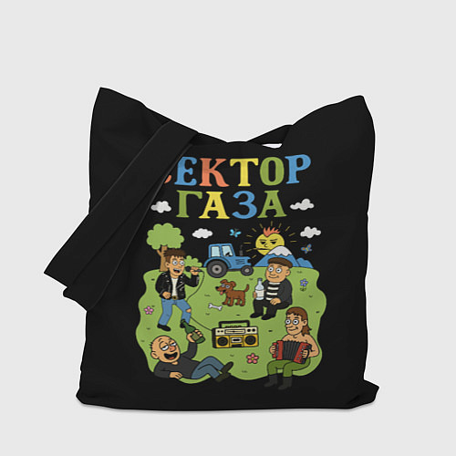 Сумка-шоппер Сектор газа, мультяшный стиль / 3D-принт – фото 1