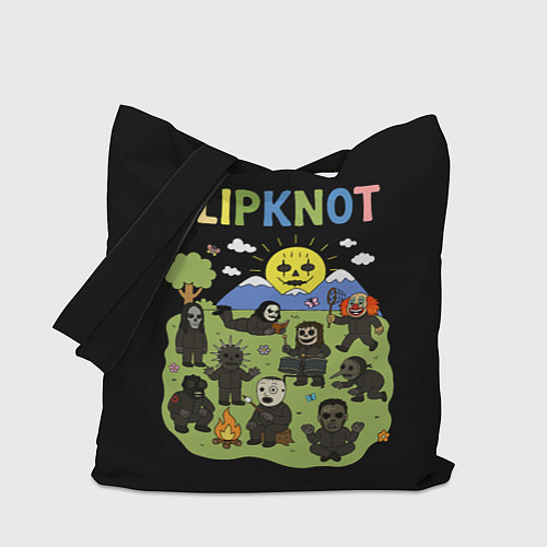 Сумка-шоппер Slipknot, мультяшный стиль / 3D-принт – фото 1