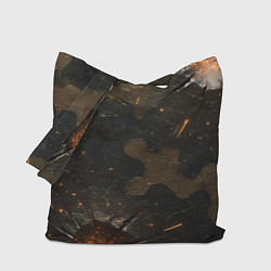 Сумка-шоппер Камуфляж со следами от пуль