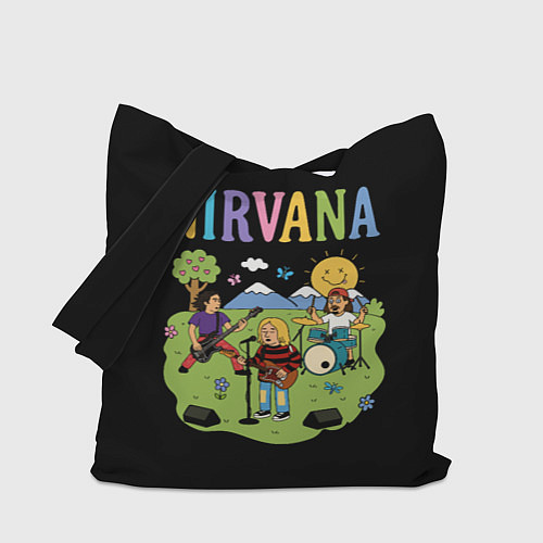 Сумка-шоппер Нирвана мультяшный стиль / 3D-принт – фото 1