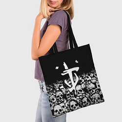 Сумка-шопер Doom черепа, цвет: 3D-принт — фото 2