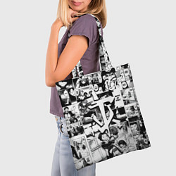 Сумка-шопер Doom anime black, цвет: 3D-принт — фото 2