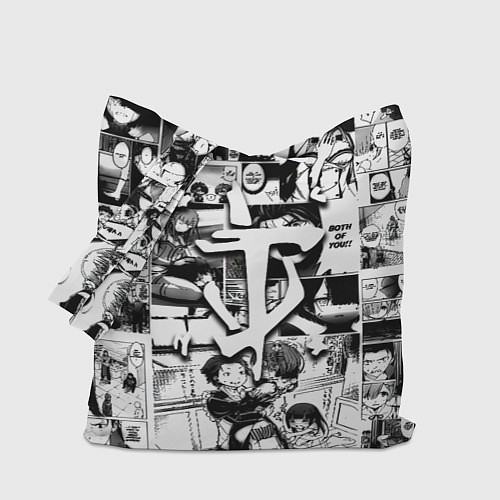 Сумка-шоппер Doom anime black / 3D-принт – фото 1