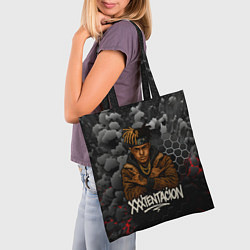 Сумка-шопер XXXTentacion со скрещенными руками, цвет: 3D-принт — фото 2