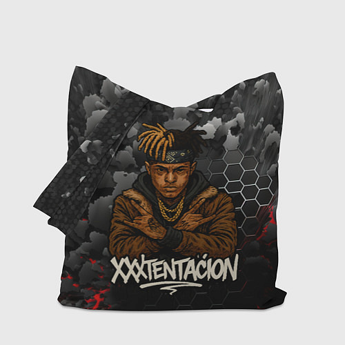 Сумка-шоппер XXXTentacion со скрещенными руками / 3D-принт – фото 1