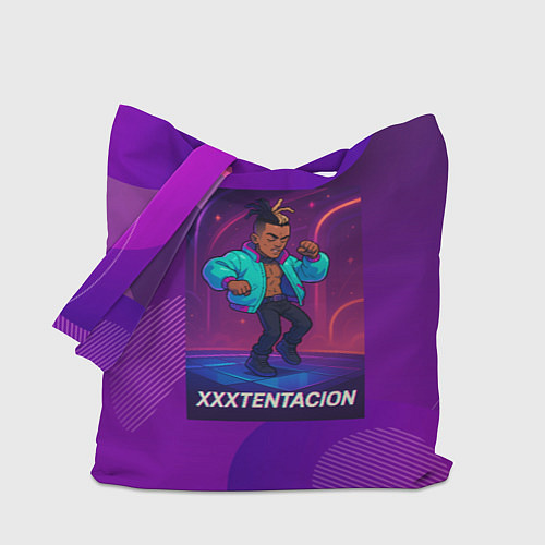 Сумка-шоппер XXXTentacion танцует в стиле 80х / 3D-принт – фото 1