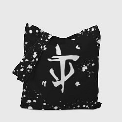 Сумка-шоппер Doom брызги белых красок