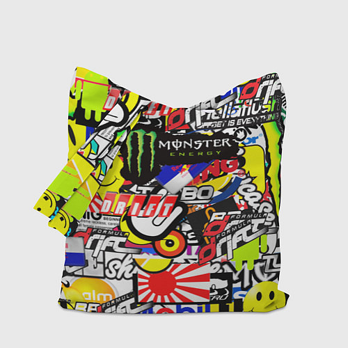 Сумка-шоппер Monster energy брендовый стиль / 3D-принт – фото 1