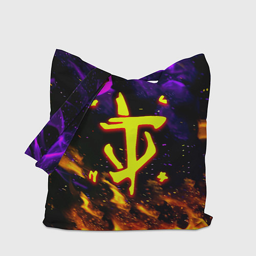 Сумка-шоппер Doom огненный стиль / 3D-принт – фото 1