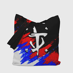 Сумка-шопер Doom триколор краски, цвет: 3D-принт