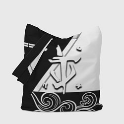 Сумка-шопер Doom стильная геометрия, цвет: 3D-принт