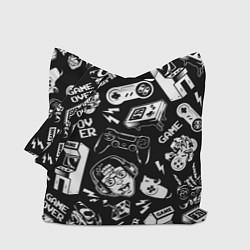 Сумка-шопер Retro gamer pattern, цвет: 3D-принт