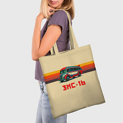 Сумка-шопер Ретро автобус ЗИС-16 поп-арт, цвет: 3D-принт — фото 2