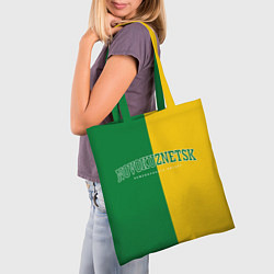 Сумка-шопер Новокузнецк, зелёно-жёлтый, цвет: 3D-принт — фото 2