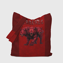 Сумка-шопер Cerberus - трехголовый пес, цвет: 3D-принт