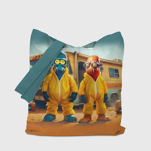 Сумка-шоппер Zoidberg and Bender - Breaking bad soap opera / 3D-принт – фото 1