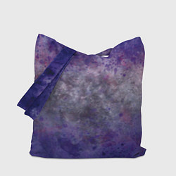 Сумка-шопер Абстракция - a blue-violet gap into gray space, цвет: 3D-принт