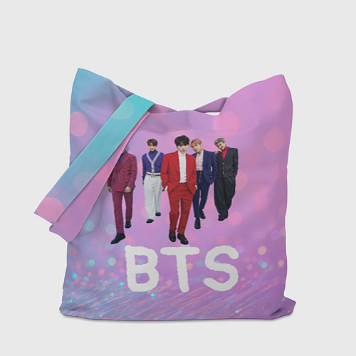 Сумка-шоппер BTS фон нежный боке / 3D-принт – фото 1