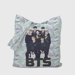 Сумка-шопер BTS совместное фото, цвет: 3D-принт