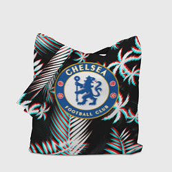Сумка-шоппер Chelsea тропики глитч текстура