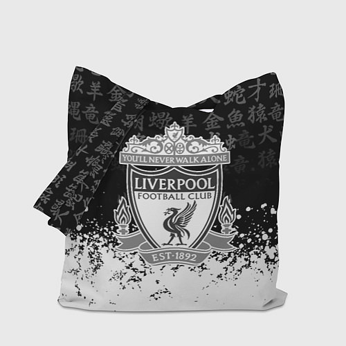 Сумка-шоппер Liverpool японские символы краски / 3D-принт – фото 1