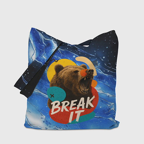 Сумка-шоппер Break it злой медведь / 3D-принт – фото 1