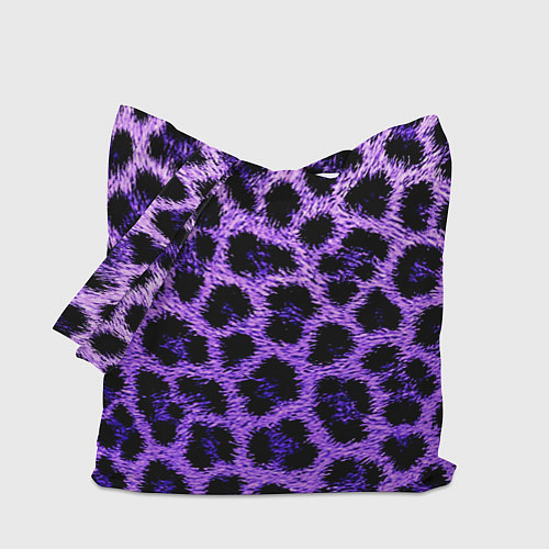 Сумка-шоппер Леопардовый фиолетовый / 3D-принт – фото 1