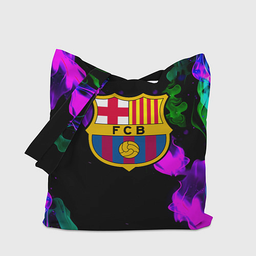 Сумка-шоппер Barcelona неоновый огонь / 3D-принт – фото 1