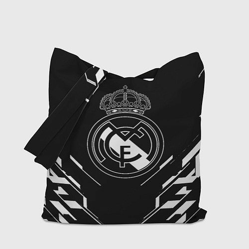 Сумка-шоппер Real Madrid полосы геомтерия / 3D-принт – фото 1